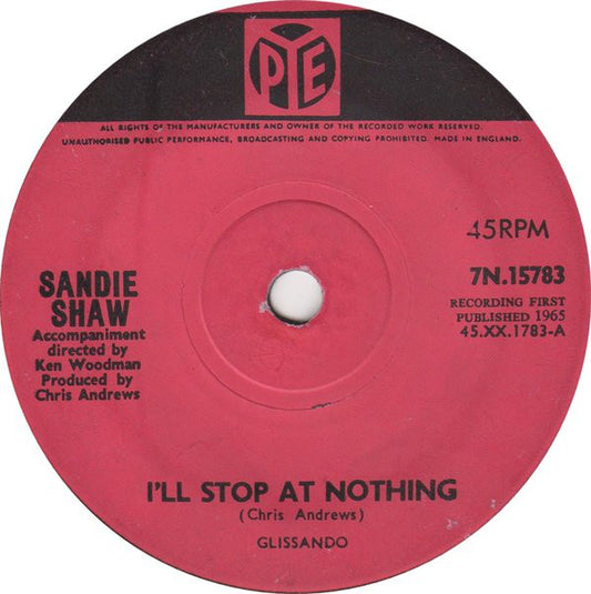 Sandie Shaw - I'll Stop At Nothing  (7", Single)