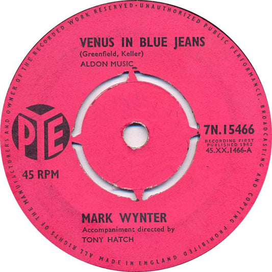 Mark Wynter - Venus In Blue Jeans (7", Single)