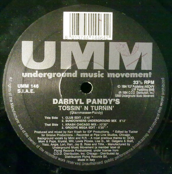 Darryl Pandy - Tossin' N Turnin' (12