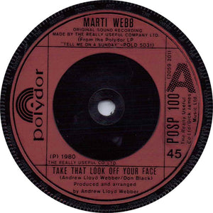 Marti Webb - Take That Look Off Your Face (7", Single, Red)