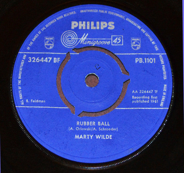 Marty Wilde - Rubber Ball (7", Single)