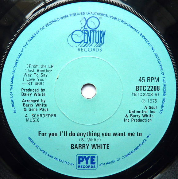 Barry White - For You I'll Do Anything You Want Me To (7