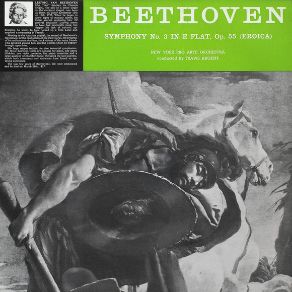 Beethoven*, New York Pro Arte Orchestra, Travis Argent - Symphony No.3 In E Flat, Op. 55 (Eroica) (LP)