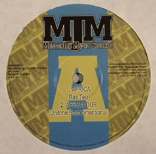 Ras Teo / Unitone Soundimentional / Apocalypse Dub Faction - Africa (10")