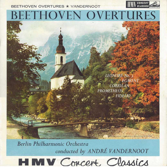 Beethoven*, Berlin Philharmonic Orchestra*, André Vandernoot - Overtures (LP, Mono)