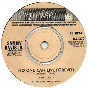 Sammy Davis Jr. - No One Can Live Forever / Unforgettable (7", Single)