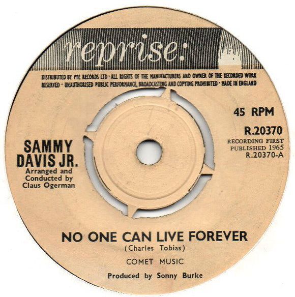 Sammy Davis Jr. - No One Can Live Forever / Unforgettable (7
