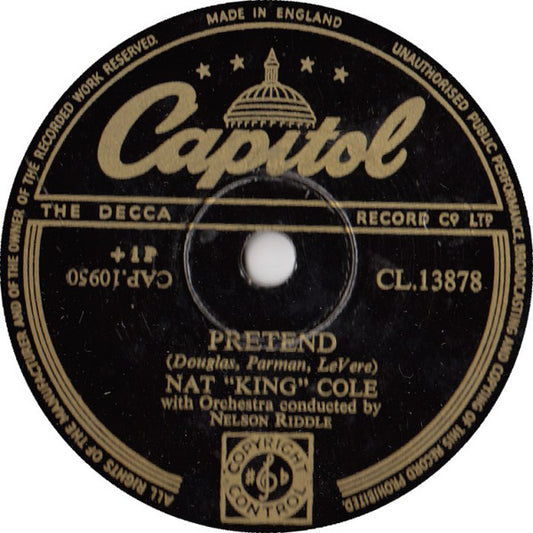 Nat "King" Cole* - Pretend / Funny (Not Much) (Shellac, 10", Single)