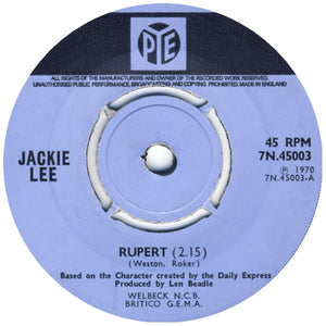 Jackie Lee (2) - Rupert (7", Single, Pus)