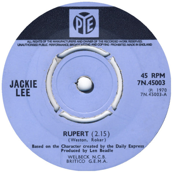 Jackie Lee (2) - Rupert (7