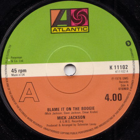 Mick Jackson - Blame It On The Boogie (7