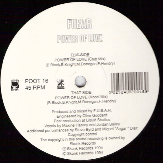F.U.B.A.R. - Power Of Love (12")