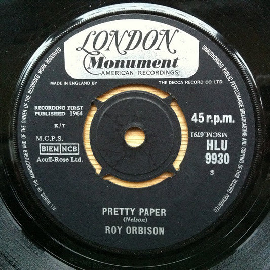 Roy Orbison - Pretty Paper /  Summersong (7")
