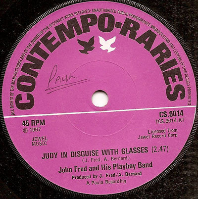 John Fred & His Playboy Band - Judy In Disguise With Glasses/When The Lights Go Out (7