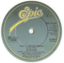 Hi-Gloss* - You'll Never Know (7", Single, Pap)