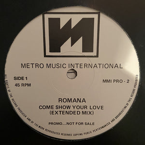 Romana (3) - Come Show Your Love (12", Promo)