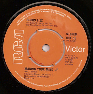 Bucks Fizz - Making Your Mind Up (7", Single, Ora)