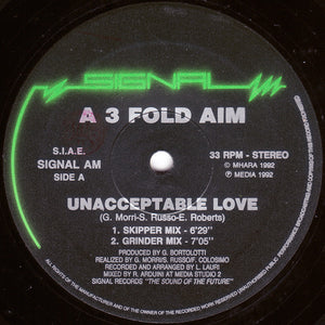 A 3 Fold Aim - Unacceptable Love (12")