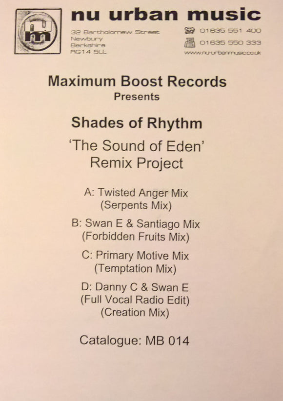 Shades Of Rhythm - The Sound Of Eden Remix Project (2x12