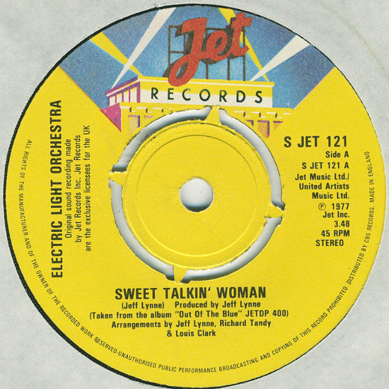 Electric Light Orchestra - Sweet Talkin' Woman (7", Single, Pus)