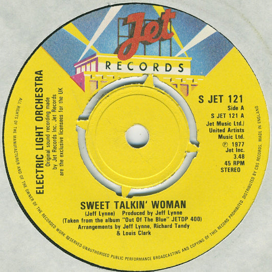 Electric Light Orchestra - Sweet Talkin' Woman (7", Single, Pus)