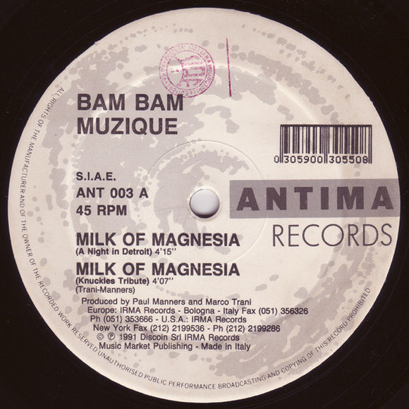 Bam Bam Musique - Milk Of Magnesia (12