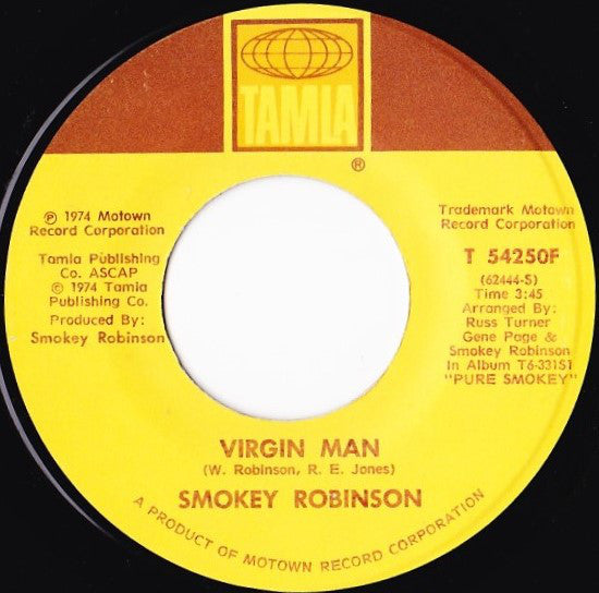 Smokey Robinson - Virgin Man / Fullfill Your Need (7