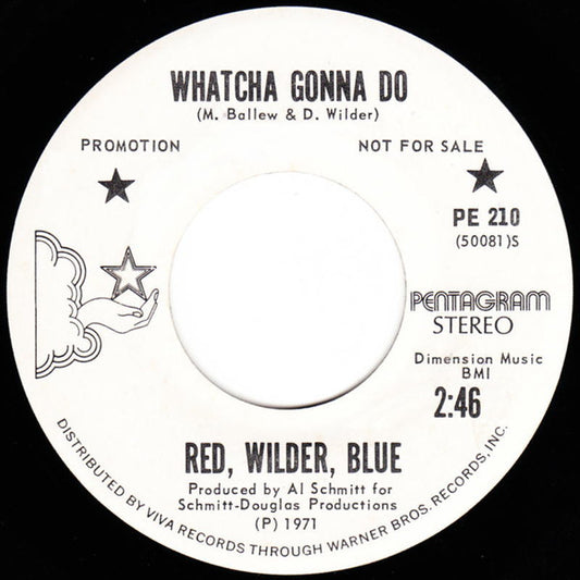 Red, Wilder, Blue* - Whatcha Gonna Do / Light In The Night  (7", Single, Promo)