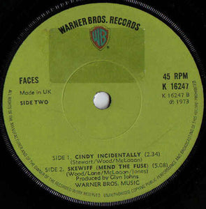 Faces (3) - Cindy Incidentally (7", Single, Sol)