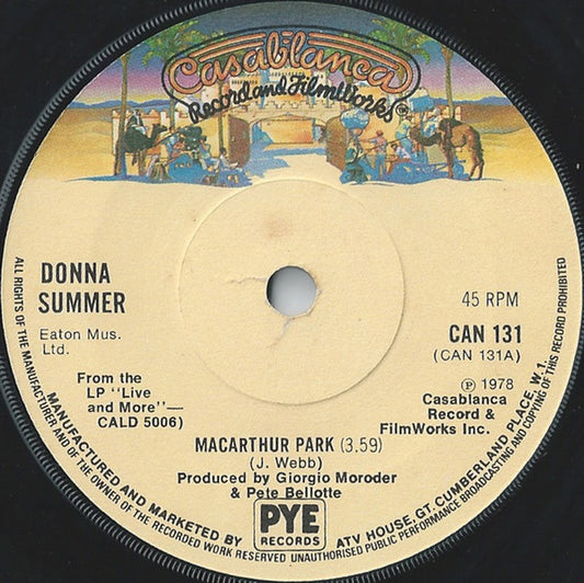 Donna Summer - MacArthur Park (7", Single, Com)