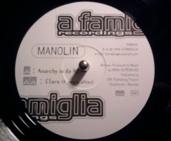 Manolin - Anarchy In Da '92 / Claro (12