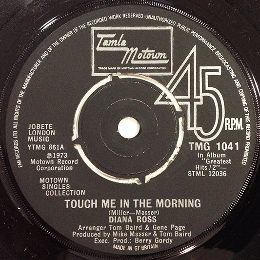 Diana Ross - Touch Me In The Morning / I'm Still Waiting (7", Single)