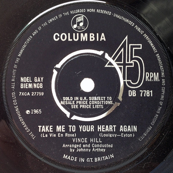 Vince Hill - Take Me To Your Heart Again (7