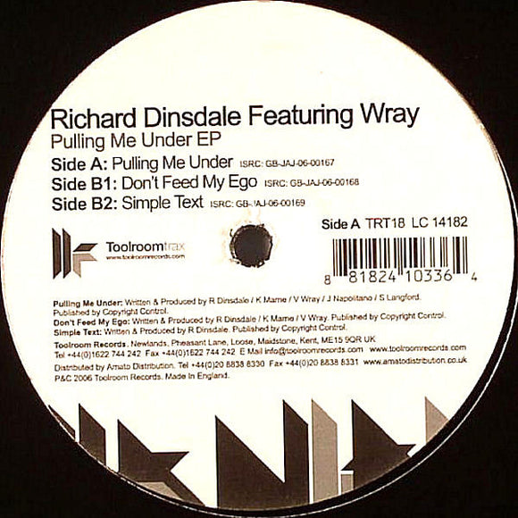 Richard Dinsdale Featuring Wray* - Pulling Me Under EP (12