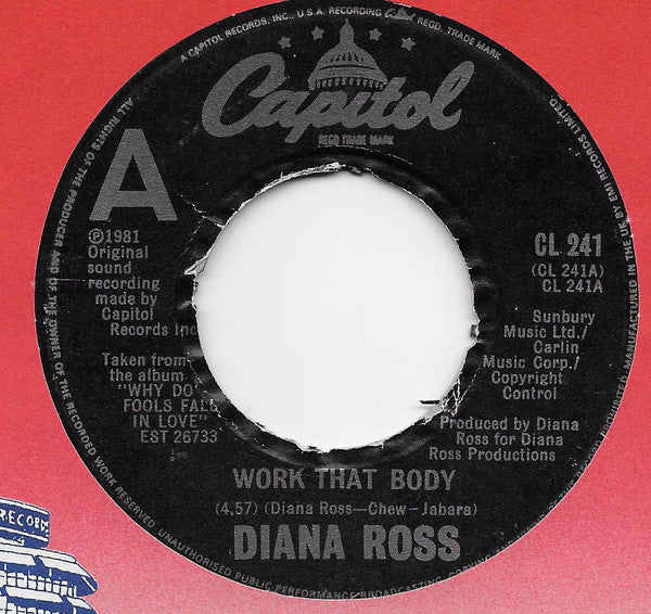 Diana Ross - Work That Body (7", Single, Pus)