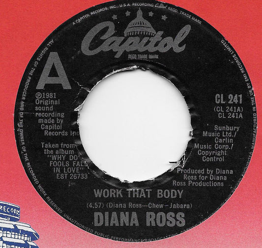 Diana Ross - Work That Body (7", Single, Pus)