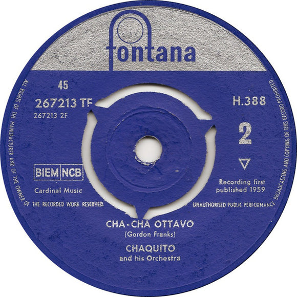 Chaquito And His Orchestra - Nicola / Cha Cha Ottova (7