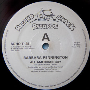 Barbara Pennington - All American Boy (12", Bla)