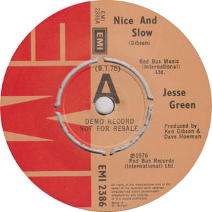 Jesse Green - Nice And Slow (7", Single, Promo)