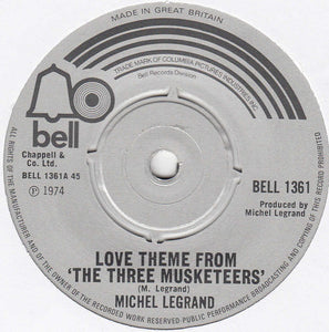 Michel Legrand - Love Theme From "The Three Musketeers" (7")