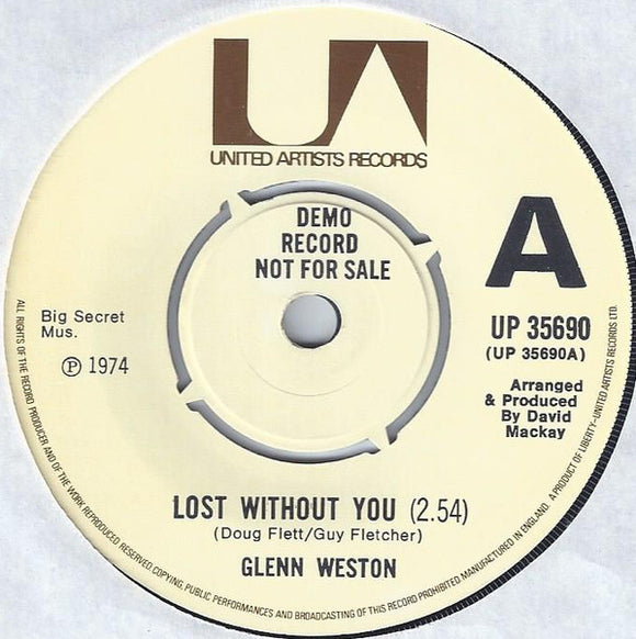 Glenn Weston - Lost Without You (7