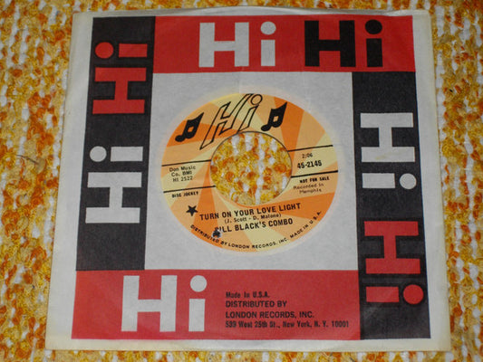 Bill Black's Combo - Turn On Your Love Light (7", Single, Promo)