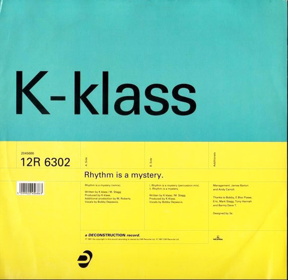 K-Klass - Rhythm Is A Mystery (12
