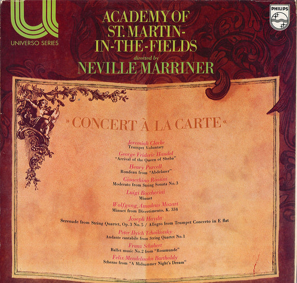 The Academy Of St. Martin-in-the-Fields - Concert A La Carte (LP, Album)