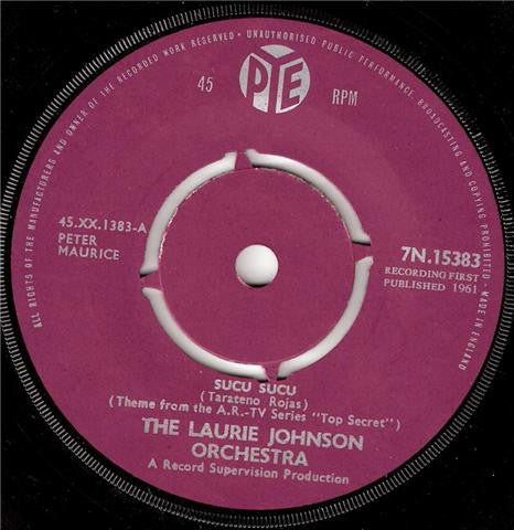 The Laurie Johnson Orchestra - Sucu Sucu (7", Single)