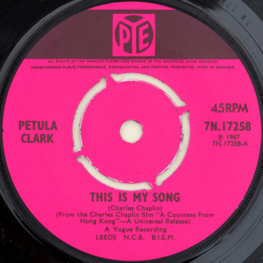 Petula Clark - This Is My Song (7", Single, Kno)