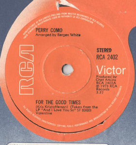 Perry Como - For The Good Times / Sing (7", Single)