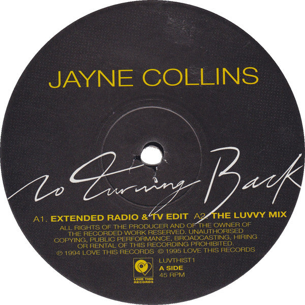 Jayne Collins - No Turning Back (12")