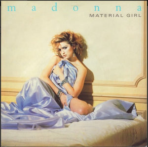 Madonna - Material Girl (7", Single, Blu)