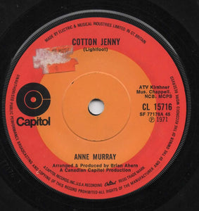 Anne Murray - Cotton Jenny (7", Single)